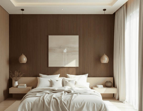 SA002-1 بديل خشب بني داكن عريض