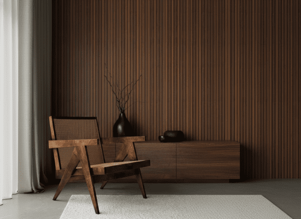 SA002-5 بديل خشب بني غامق بخطوط عريضة