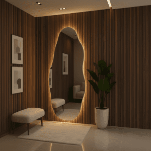 SA003-5 بديل خشب مخطط بني وأسود فاخر