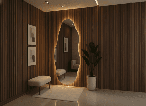 SA003-5 بديل خشب مخطط بني وأسود فاخر