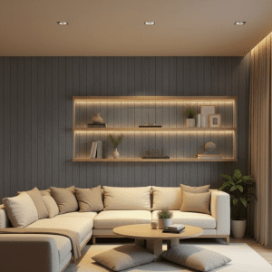 SA003-6 بديل خشب رمادي غامق مودرن