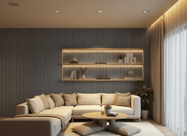 SA003-6 بديل خشب رمادي غامق مودرن