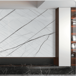 بديل رخام أبيض بعروق رمادية دقيقة