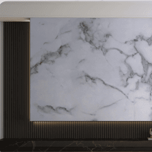 بديل رخام أبيض بعروق رمادية داكنة