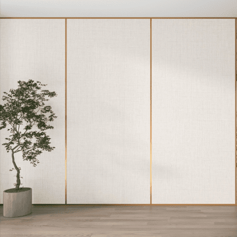 بديل شيبورد أبيض مطفي بنقشة قماشية