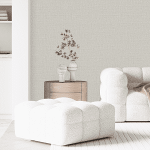 ورق جدران قماشي بلون بيج فاتح