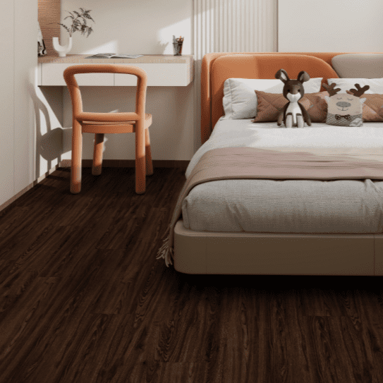 باركيه SPC خشبي شوكولاتة داكنة